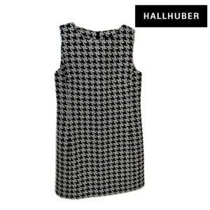 Hallhuber‎ Womens Sleeveless Houndstooth Shift Dress